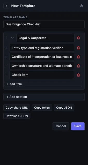 CheckRun new template editor